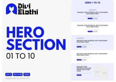 Divi Elathi - Hero Section 01 to 10