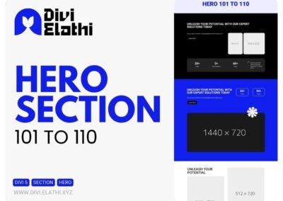 Divi Elathi - Hero Section 101 to 110