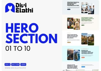 Divi Elathi - Hero Section 1 to 10