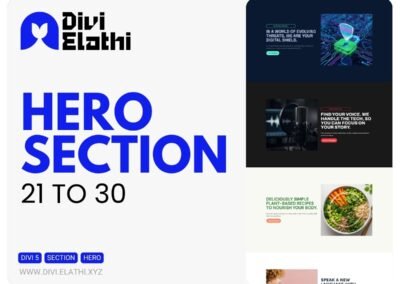 Divi Elathi - Hero Section 21 to 30