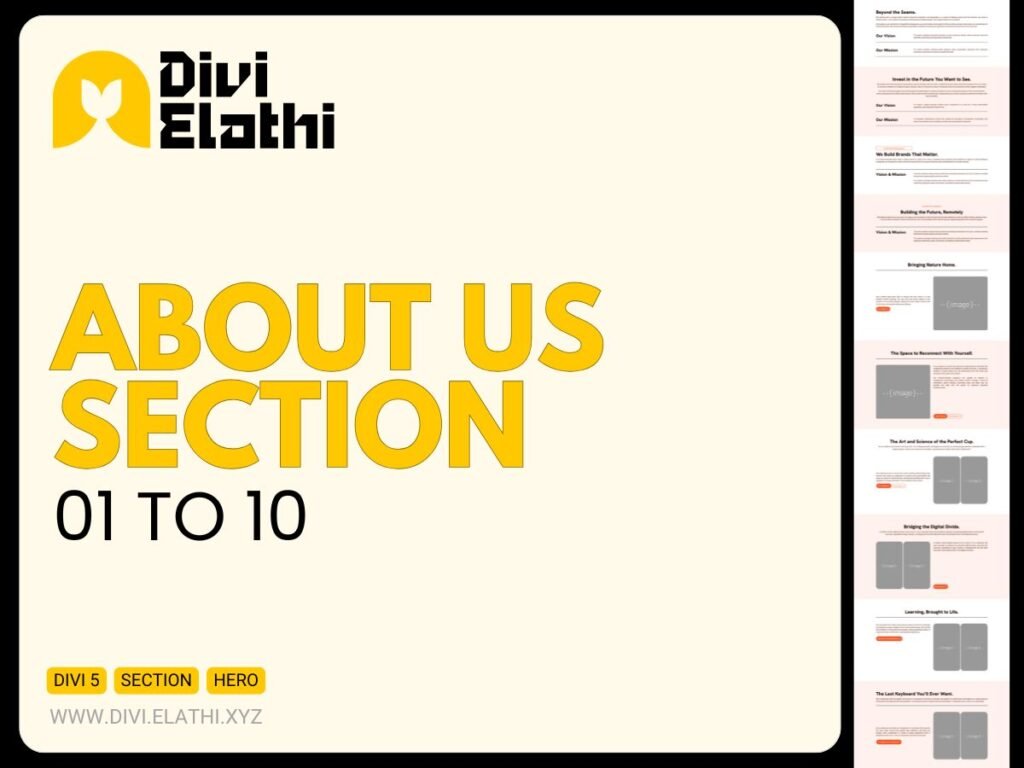 Divi Elathi - About us Section 1 to 10