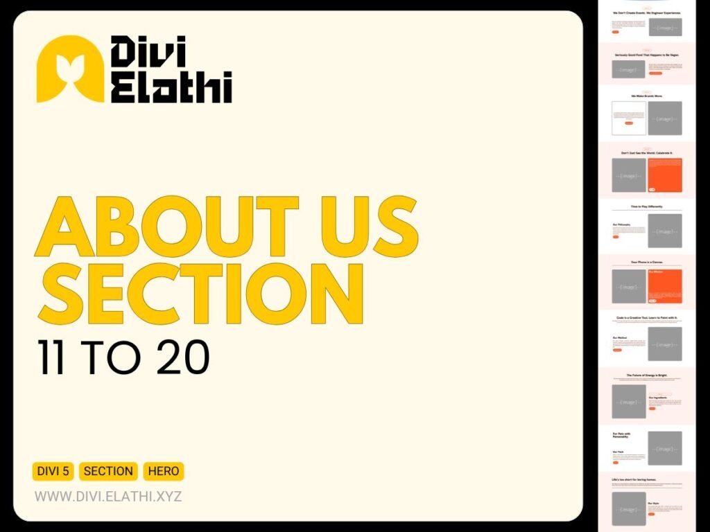 Divi Elathi - About us Section 11 to 20