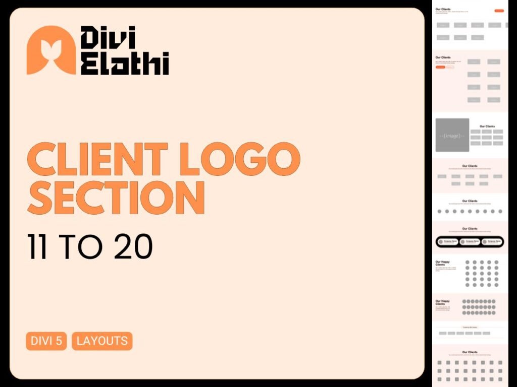 Divi Elathi Client Logo Section 11 to 20