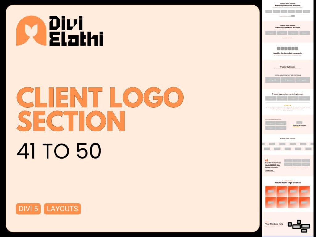Divi Elathi Client Logo Section 41 to 50