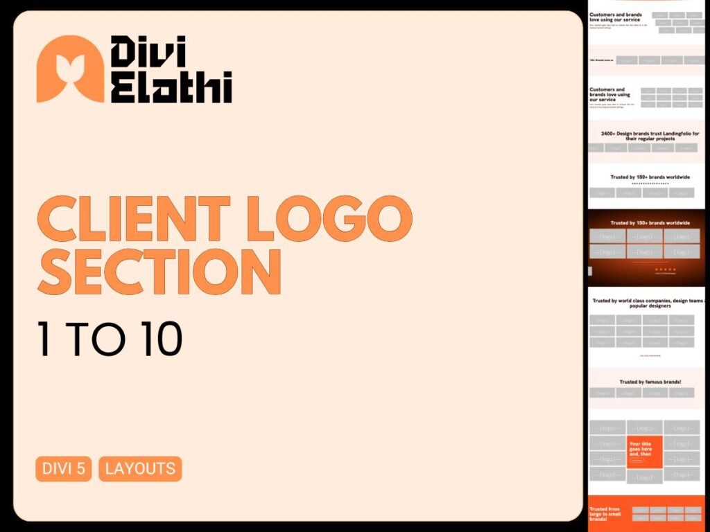 Divi Elathi Client Logo Section 1 to 10