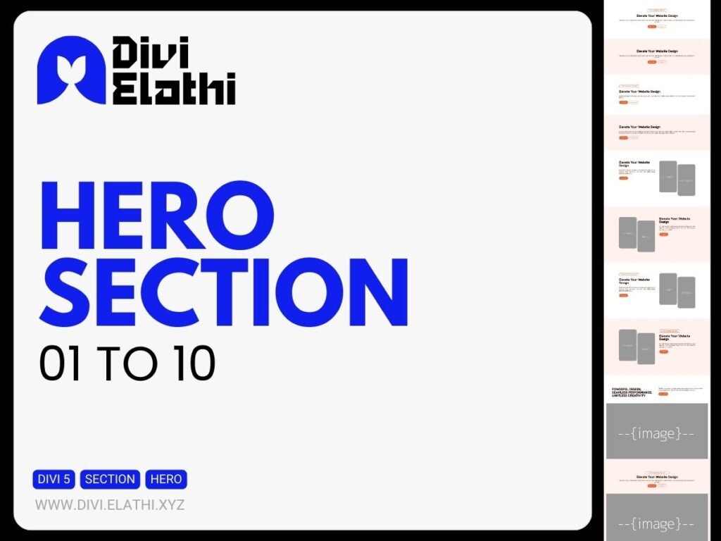 Divi Elathi - Hero Section 1 to 10