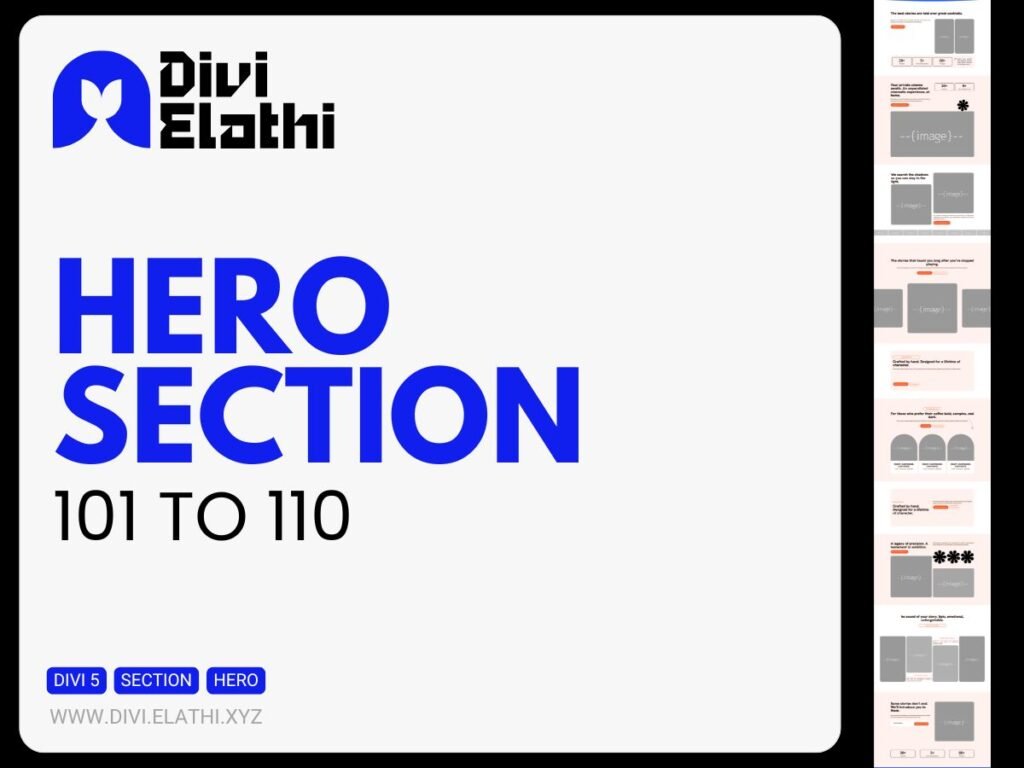 Divi Elathi - Hero Section 101 to 110