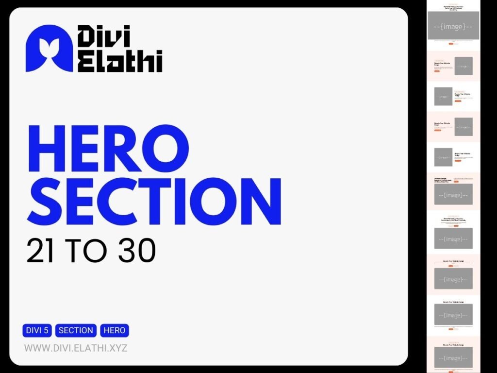 Divi Elathi - Hero Section 21 to 30