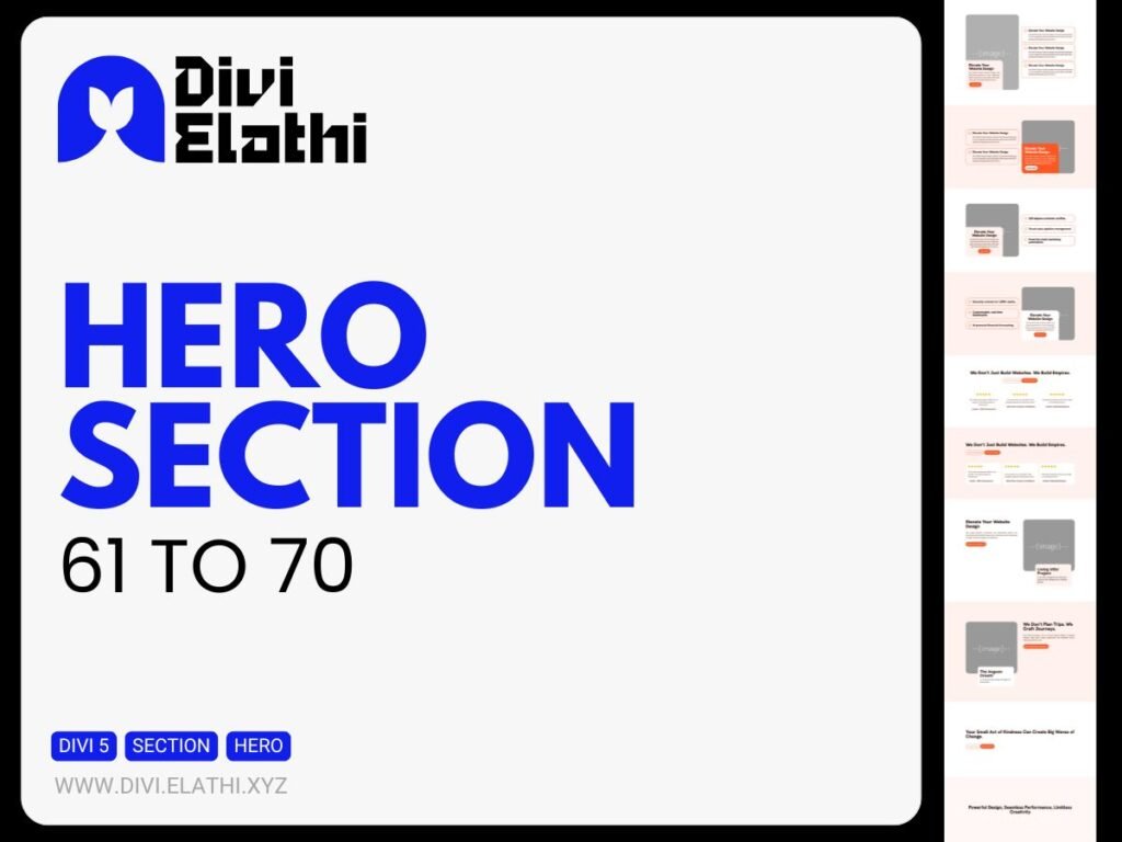 Divi Elathi - Hero Section 61 to 70