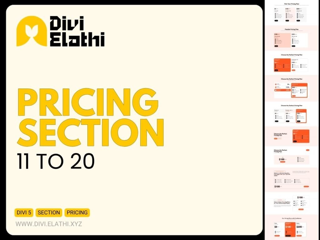 Divi Elathi - Pricing Section 11 to 20