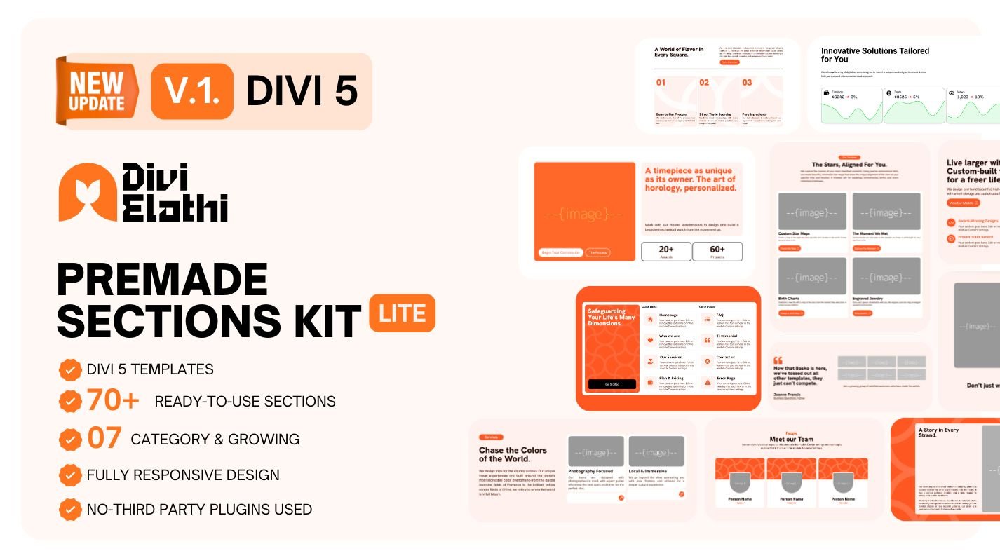 Divi Elathi Premade Sections Kit Lite v1