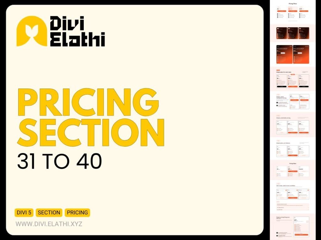 Divi Elathi - Pricing Section 31 to 40