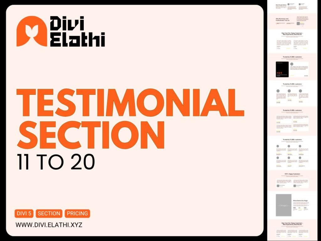 Divi Elathi - Testimonial Section 11 to 20