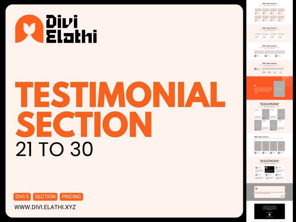 Divi Elathi - Testimonial Section 21 to 30