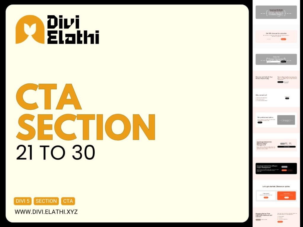Divi Elathi - CTA Section 21 to 30