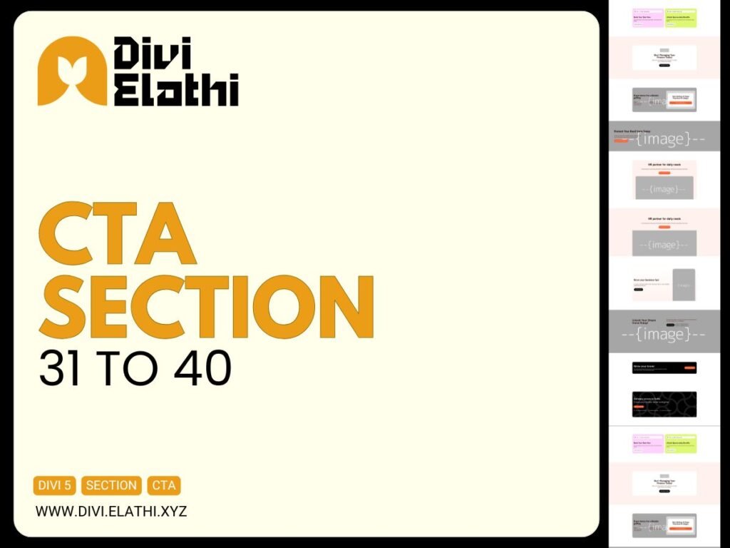 Divi Elathi - CTA Section 31 to 40